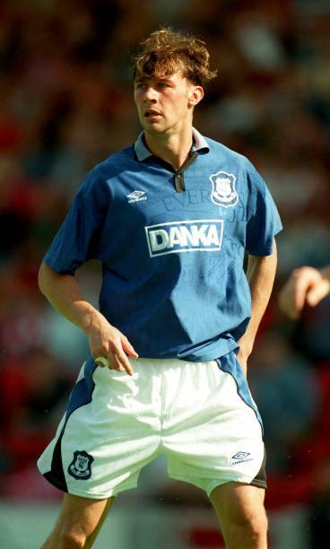 Everton FC 1995/96 Umbro with Duncan Ferguson 9 Nameset Football Jersey