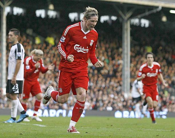 Liverpool FC 2008/10 Adidas with Fernando Torres 9 Nameset Football Jersey - Cult Fave Football Shirts