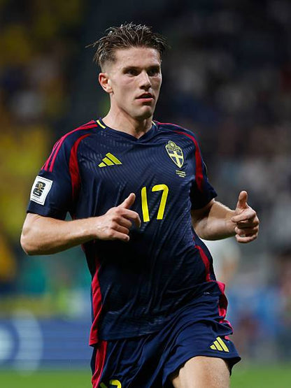 Sweden NT 2024 Adidas with Victor Gyökeres 17 Nameset Football Jersey