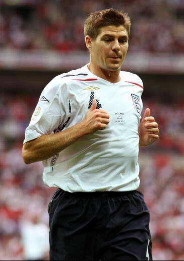 England NT 2007/09 Umbro with Steven Gerrard 4 Nameset Football Jersey