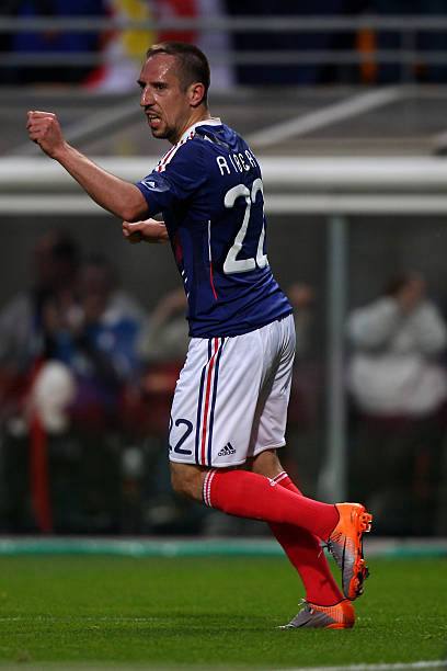France NT 2010/11 Adidas with Franck Ribéry 7 Nameset Football Jersey