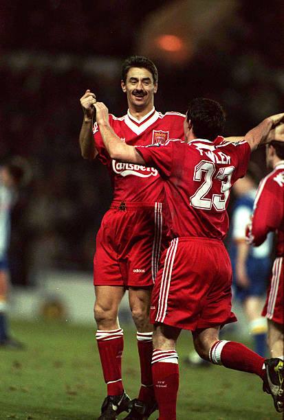 Liverpool FC 1995/96 Adidas with Ian Rush 9 Nameset Football Jersey