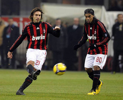 AC Milan 2008/09 Adidas with Andrea Pirlo 21 Nameset Football Jersey