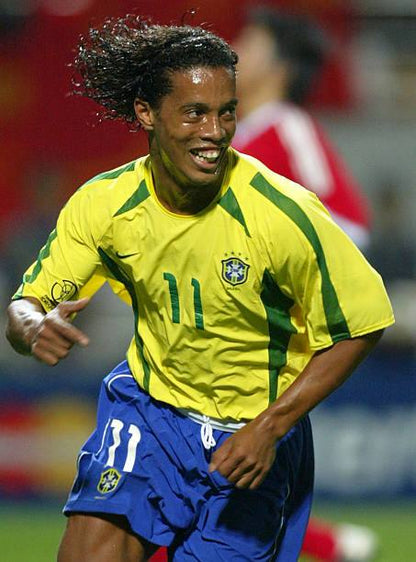 Brazil NT 2002/04 Nike with Ronaldinho 11 Nameset Football Jersey