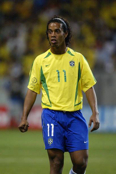 Brazil NT 2002/04 Nike with Ronaldinho 11 Nameset Football Jersey