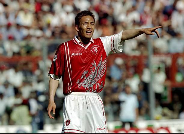 AC Perugia 1998/99 Galex with Hidetoshi Nakata 7 Nameset Football Jersey