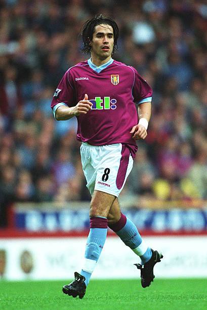 Aston Villa 2001/02 Diadora Home with Juan Pablo Angel 8 Football Jersey
