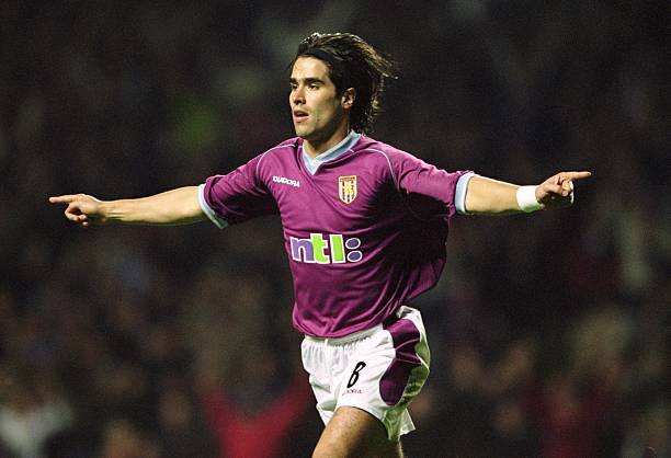 Aston Villa 2001/02 Diadora Home with Juan Pablo Angel 8 Football Jersey