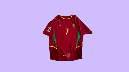 Portugal NT 2002-04 Nike with Luis Figo 7 Nameset Vintage Football Jersey