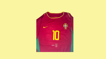 Portugal NT 2002 - 2004 Nike with Rui Costa 10 Nameset Vintage Football Jersey - Cult Fave Football Shirts