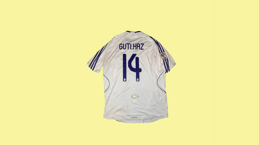 Real Madrid 2007/08 Adidas with Guti.Haz 14 Nameset Vintage Football Jersey - Cult Fave Football Shirts